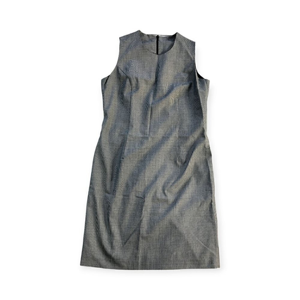 Marks & Spencer Wool Plaid Shift Dress, Size Uk12 (Us10), Vintage, 90s/Y2k, Neve — image 3 of 8